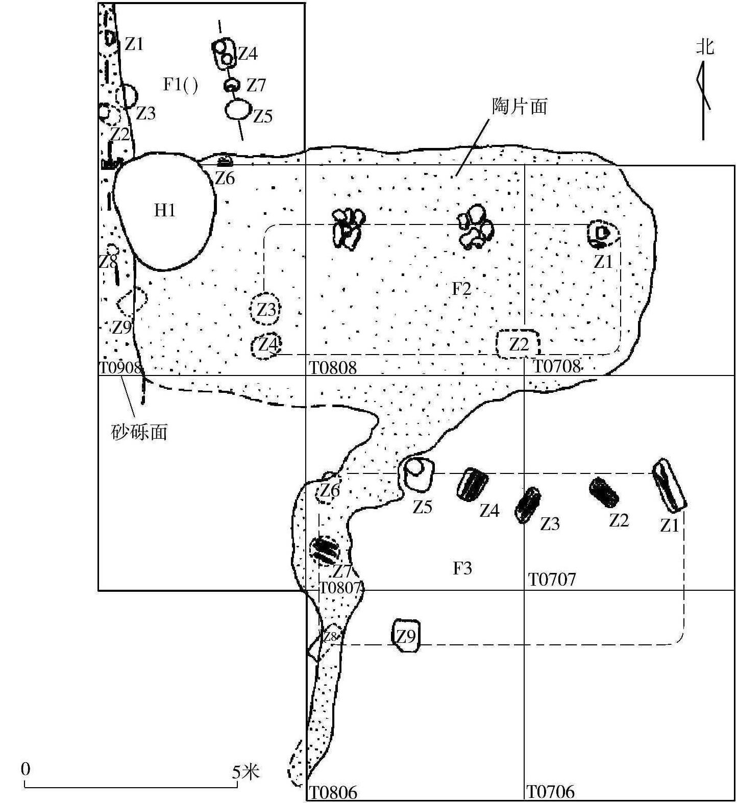 2.1 各地發(fā)現(xiàn)的干欄式建筑遺址